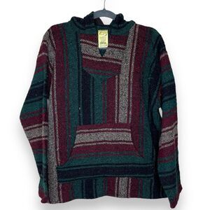 Franks Textiles Mexican Baja Drug Rug Surf Poncho Hoodie Adult Large Unisex